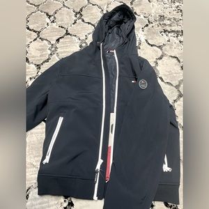 Tommy Hilfiger Men's Navy and Red Jumper